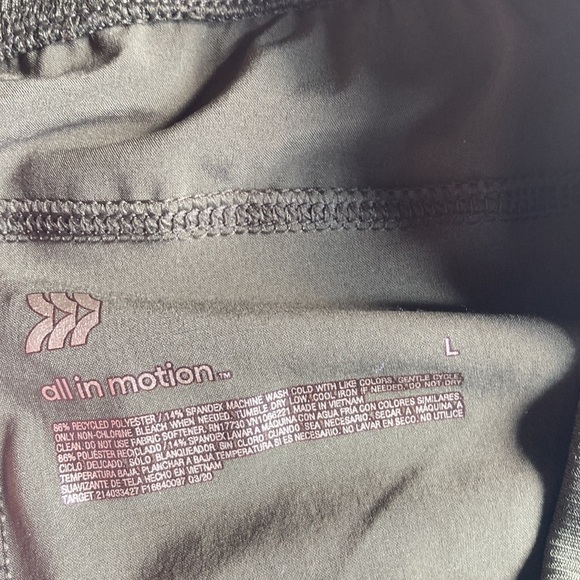 Womens Dark Olive Green Cargo Jogger Pants All in Motion Size Large - Picture 2 of 5